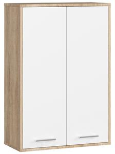Ak furniture Závěsná koupelnová skříňka Fin W64 64 cm bílá/dub sonoma II