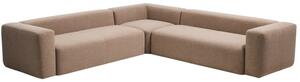 Kave Home Hnědá rohová pohovka Blok 320 x 320 cm, levá/pravá