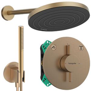 Hansgrohe set 24 - Sprchový systém pod omítku, komplet, kartáčovaný bronz
