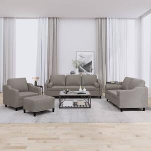 4dílná sedací souprava s polštáři taupe textil 3201801