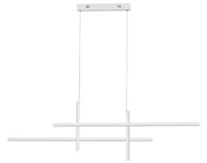 Nova Luce Bílé kovové závěsné LED světlo Antama 120 cm