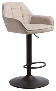 Unique Furniture Béžová čalouněná otočná barová židle Nolan 74-89 cm