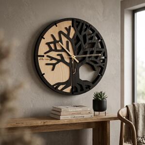 3D Dřevěné dubové hodiny - T-Tatra Oak - 30cm/50cm/80cm Strom života