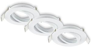 BRILONER Biwa vestavný bodové svítidlo 68mm 3ks sada - 230V, GU10 patice, max. 7W, bílé 7628036