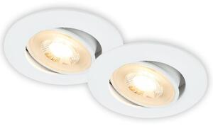 BRILONER Besi vestavný bodové svítidlo 68mm 2ks sada - 230V, 4,8W, 420lm, LED, teplá bílá, bílé 7662026