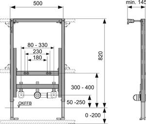 Tece Profil podomítkový wc modul pro bidet 9.330.005