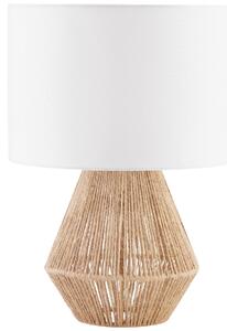 Tectake Stolní lampa Lignea Lux z juty v boho stylu, 60W - přírodní
