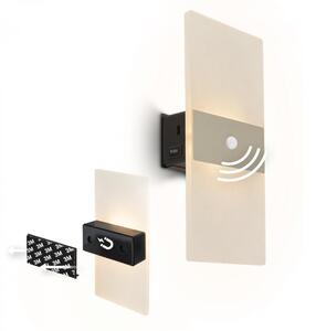 BRILONER Aura nástěnné svítidlo - 2,5W, 100lm, nabíjecí, LED, s pohybové čidlo, matný nikl 3888012