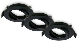 BRILONER Biwa vestavný bodové svítidlo 68mm 3ks sada - 230V, GU10 patice, max. 7W, černé 7628035