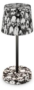 BRILONER Boja LED stolní lampička bezdrátová IP44, stmívatelné, dotykový vypínač, motiv lebky 7423043
