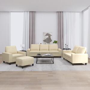 4dílná sedací souprava krémová textil 3201876