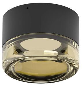 Linealight Nástěnné/stropní LED osvětlení Horus Plain, pr.12,6cm, 11W, CRI90, IP65 Barva skla: Amber, Barva montury: Černá
