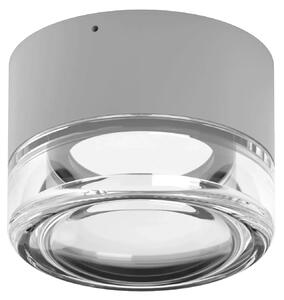 Linealight Nástěnné/stropní LED osvětlení Horus Plain, pr.12,6cm, 11W, CRI90, IP65 Barva skla: Transparentní, Barva montury: Šedá