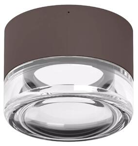 Linealight Nástěnné/stropní LED osvětlení Horus Plain, pr.12,6cm, 11W, CRI90, IP65 Barva skla: Transparentní, Barva montury: Hnědá