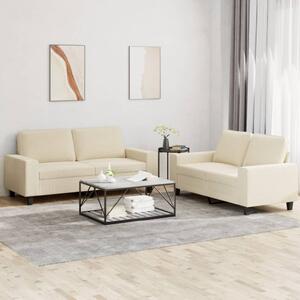 2dílná sedací souprava krémová textil 3201884