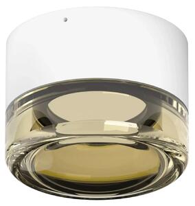 Linealight Nástěnné/stropní LED osvětlení Horus Plain, pr.12,6cm, 11W, CRI90, IP65 Barva skla: Amber, Barva montury: Bílá