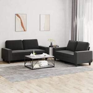 2dílná sedací souprava černá textil 3201886