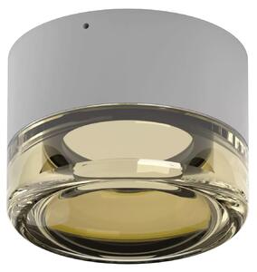 Linealight Nástěnné/stropní LED osvětlení Horus Plain, pr.12,6cm, 11W, CRI90, IP65 Barva skla: Amber, Barva montury: Šedá