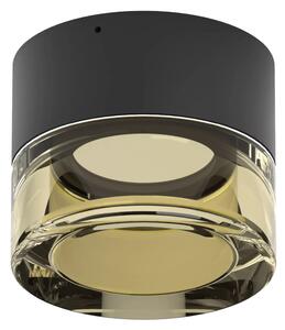 Linealight Nástěnné/stropní LED osvětlení Horus Convex, pr.12,6cm, 11W, CRI90, IP65 Barva skla: Amber, Barva montury: Černá
