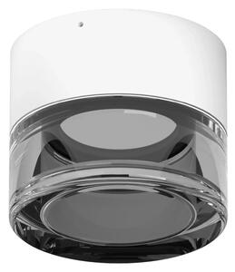 Linealight Nástěnné/stropní LED osvětlení Horus Convex, pr.12,6cm, 11W, CRI90, IP65 Barva skla: Kouřová, Barva montury: Bílá