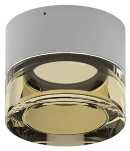 Linealight Nástěnné/stropní LED osvětlení Horus Convex, pr.12,6cm, 11W, CRI90, IP65 Barva skla: Amber, Barva montury: Šedá