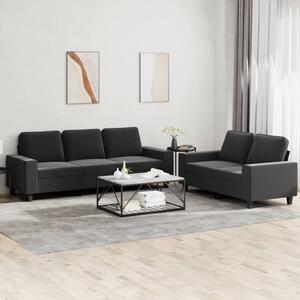 2dílná sedací souprava černá textil 3201902