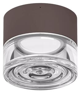 Linealight Nástěnné/stropní LED osvětlení Horus Concentric, pr.12,6cm, 11W, CRI90, IP65 Barva skla: Transparentní, Barva montury: Hnědá