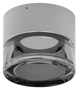 Linealight Nástěnné/stropní LED osvětlení Horus Convex, pr.12,6cm, 11W, CRI90, IP65 Barva skla: Kouřová, Barva montury: Šedá