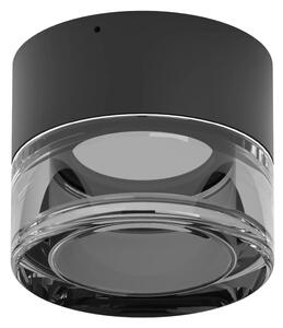 Linealight Nástěnné/stropní LED osvětlení Horus Convex, pr.12,6cm, 11W, CRI90, IP65 Barva skla: Kouřová, Barva montury: Černá