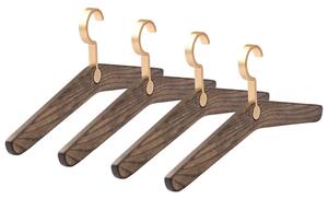 Bolia Set čtyř tmavých dubových ramínek Trapeze 41 cm