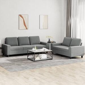 2dílná sedací souprava tmavě šedá textil 3201899