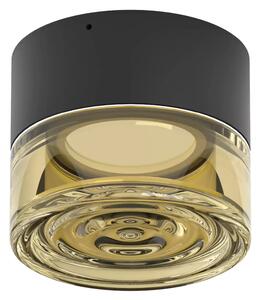 Linealight Nástěnné/stropní LED osvětlení Horus Concentric, pr.12,6cm, 11W, CRI90, IP65 Barva skla: Amber, Barva montury: Černá
