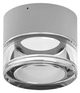 Linealight Nástěnné/stropní LED osvětlení Horus Convex, pr.12,6cm, 11W, CRI90, IP65 Barva skla: Transparentní, Barva montury: Šedá