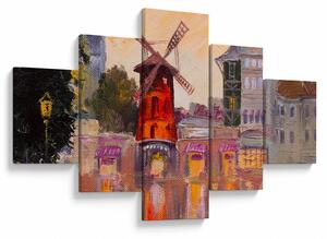 Obraz - Moulin rouge, Paříž, Francie (125x70 cm)