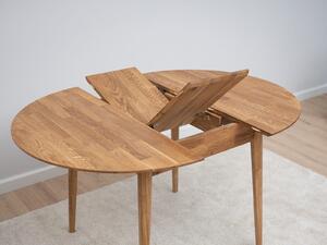 Dubový stůl fi100 +30 cm nástavce Bergen intenzivní olej