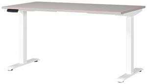 PSACÍ STŮL, bílá, kašmírová, 140/80/72-118 cm Novel