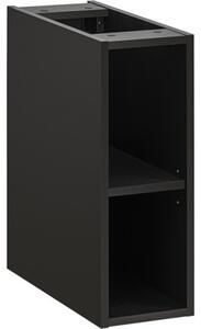 Comad Koupelnová sestava Casad 80 cm s umyvadlem, skříňkami a zrcadlem černá/dub wotan
