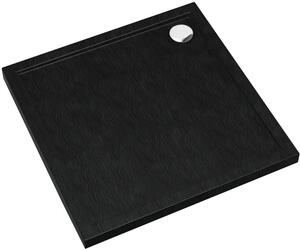 Schedpol Caspar New Black Stone čtvercová sprchová vanička 90x90 cm černá 3.2331/C/ST