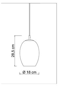 Sikrea Závěsné svítidlo IRIDE P Ø18 cm, 1xE27 Barva skla: perleťová, Barva montury: Bez montury, Typ montury: Bez montury