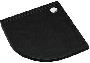 Schedpol Caspar New Black Stone půlkruhová sprchová vanička 80x80 cm černá 3.2333/C/ST