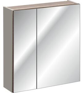 Comad Koupelnová sestava SantaFe s umyvadlem, skříňkami a zrcadlem 60 cm taupe/dub santa fe vintage
