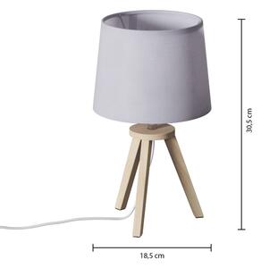 Atmosphera - Stolní lampa TRIPOD 1xE14/40W/230V borovice/šedá