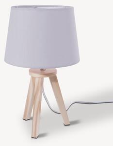 Atmosphera - Stolní lampa TRIPOD 1xE14/40W/230V borovice/šedá