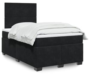 Box spring postel s matrací černá 120 x 190 cm samet 3290854