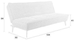 Béžová rozkládací pohovka z textilie bouclé 184 cm Cielke – White Label