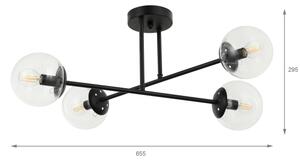 Brilagi - Přisazený lustr MALIVA 4xE14/15W/230V černá/čirá