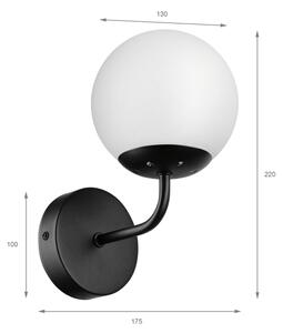 Brilagi - Nástěnná lampa MALIVA 1xE14/15W/230V černá/bílá