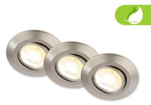 BRILONER Klira 3ks sada LED vestavné bodové svítidlo 230V, nastavitelné, CTS, matný nikl 7586032