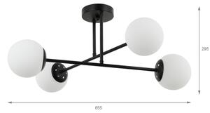Brilagi - Přisazený lustr MALIVA 4xE14/15W/230V černá/bílá
