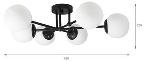 Brilagi - Přisazený lustr MALIVA 6xE14/15W/230V černá/bílá